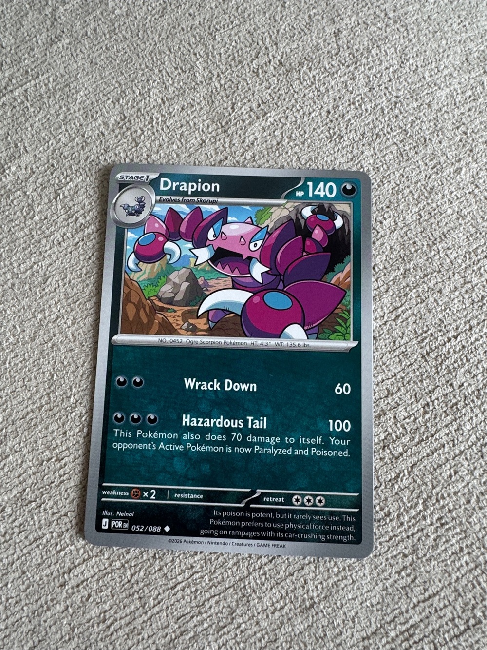 Drapion Pokémon Card